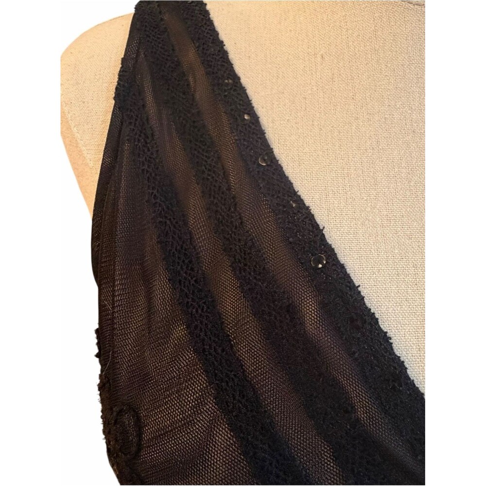 BCBG MaxAzria Womens Whimsigoth Black Lace Dress Size 8 Fairy Grunge Cocktail - Picture 3 of 12